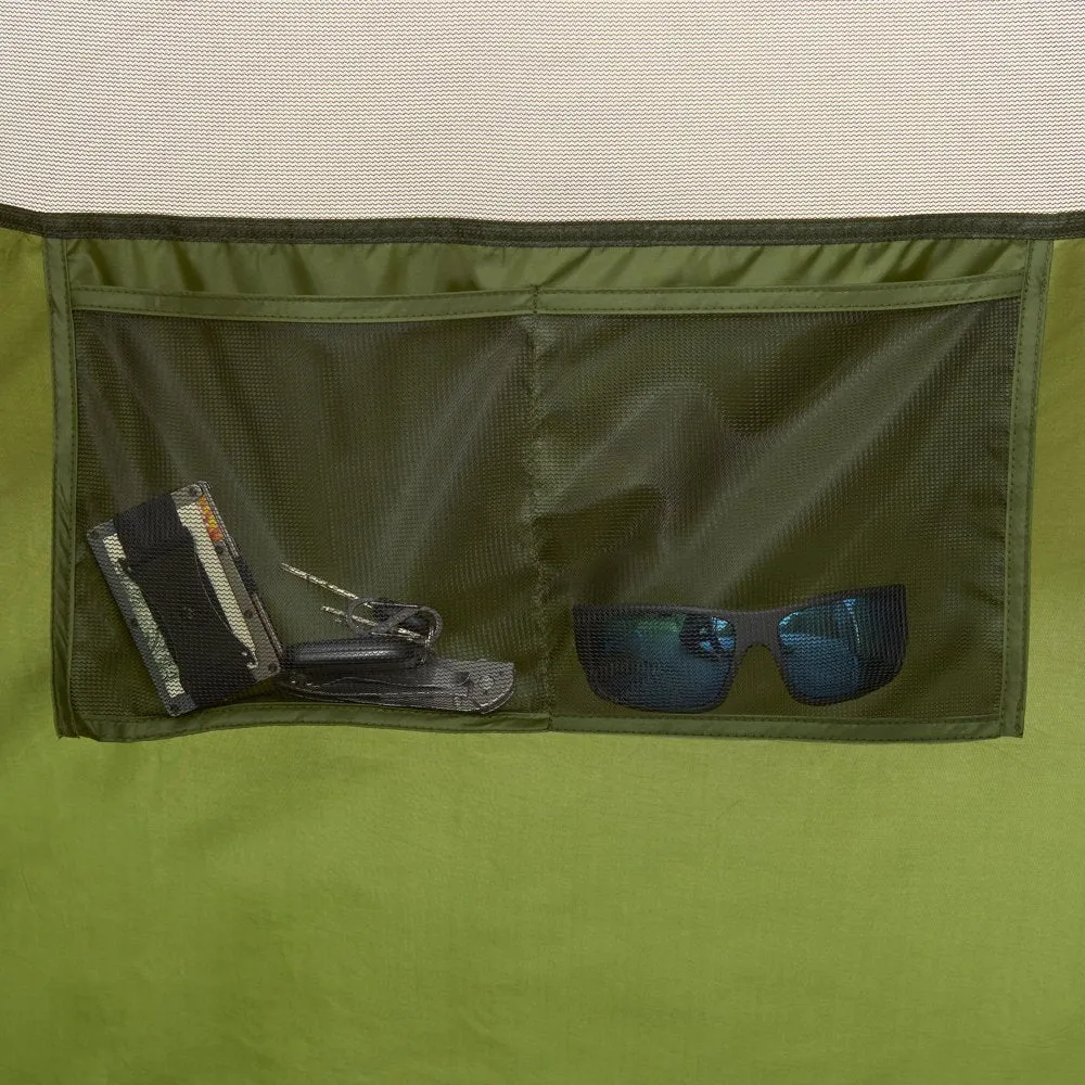 10-Person, 3-Room, Hybrid Dome Tent, Off-White / Green, with Full Fly, Weight 26 Lbs. 6 oz.