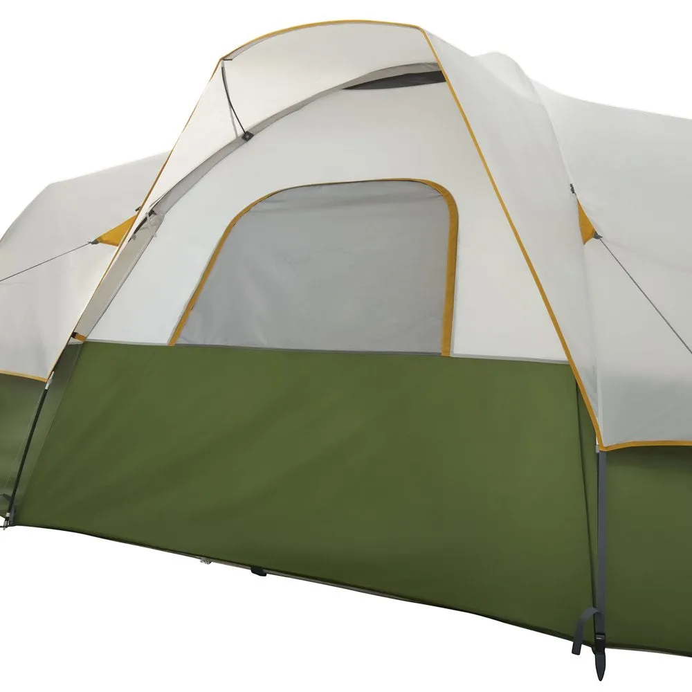 10-Person, 3-Room, Hybrid Dome Tent, Off-White / Green, with Full Fly, Weight 26 Lbs. 6 oz.
