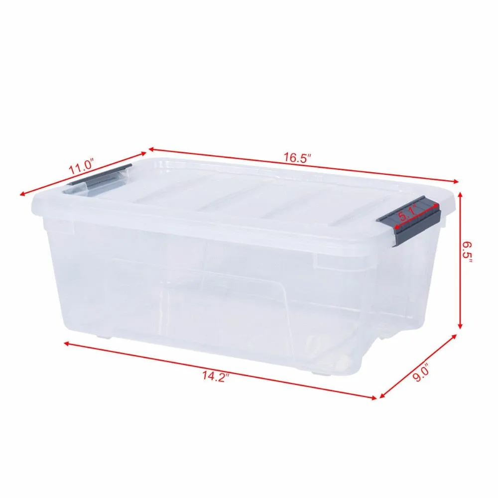 12 Pack 156 Quart 144 Liter Latch Stack Storage Box Tubs Bins Latches Handles