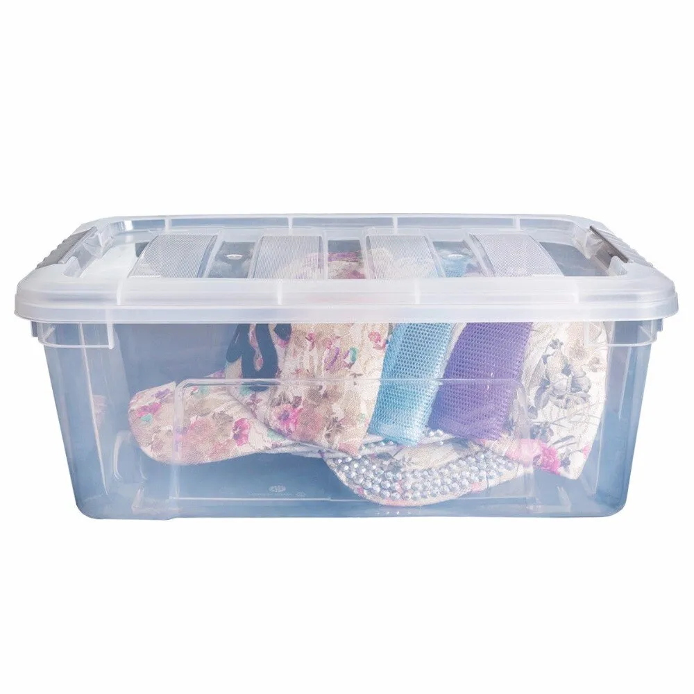 12 Pack 156 Quart 144 Liter Latch Stack Storage Box Tubs Bins Latches Handles