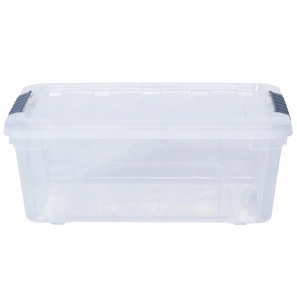 12 Pack 156 Quart 144 Liter Latch Stack Storage Box Tubs Bins Latches Handles