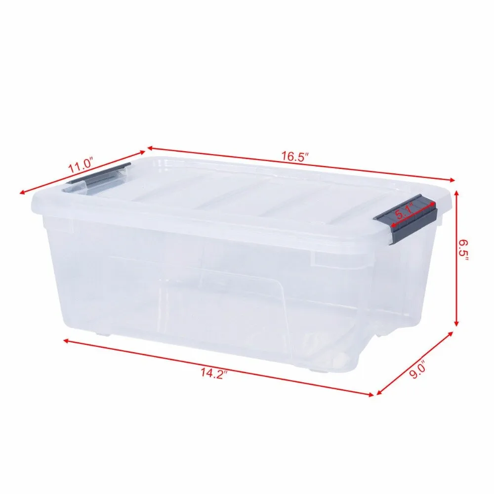 12 Pack 156 Quart 144 Liter Latch Stack Storage Box Tubs Bins Latches Handles