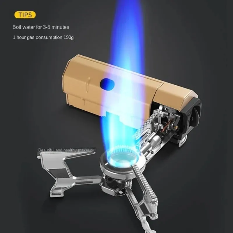 A Scard Type Outdoor Folding Portable Camping Stove Household Cookware Gas Gift Strong Fire and Windproof Kasca Magnetic BBQ