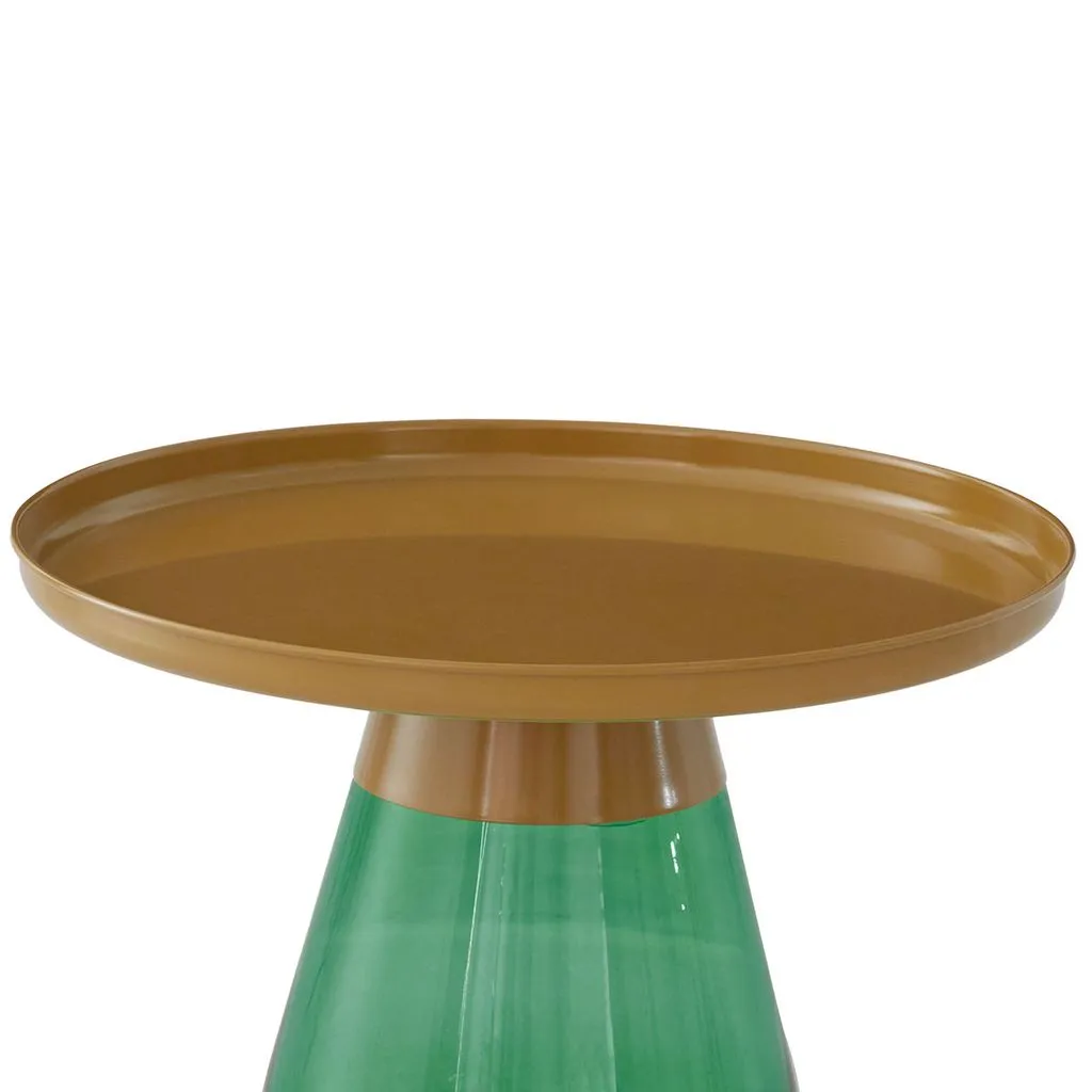 Aeryn Nesting Table, 24" Tray Top Nesting Table With Glass Base