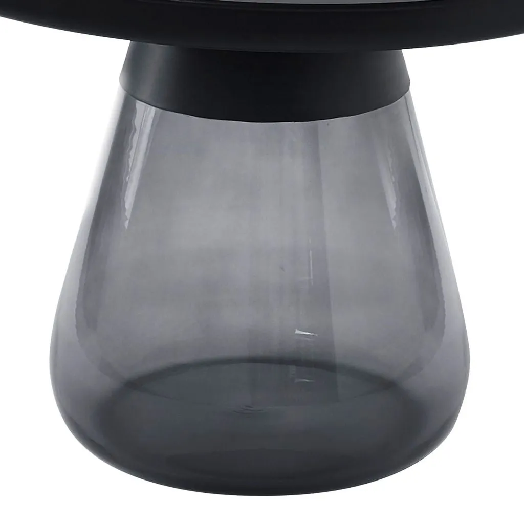 Aeryn Nesting Table, 24" Tray Top Nesting Table With Glass Base