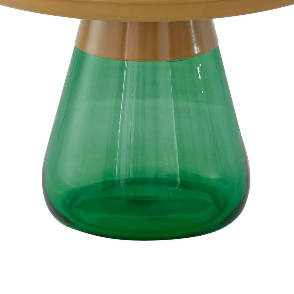 Aeryn Nesting Table, 24" Tray Top Nesting Table With Glass Base