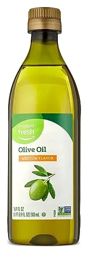 Amazon Fresh, Olive Oil, Pure, Medium Flavor, 16.9 Fl Oz (Pack of 1)