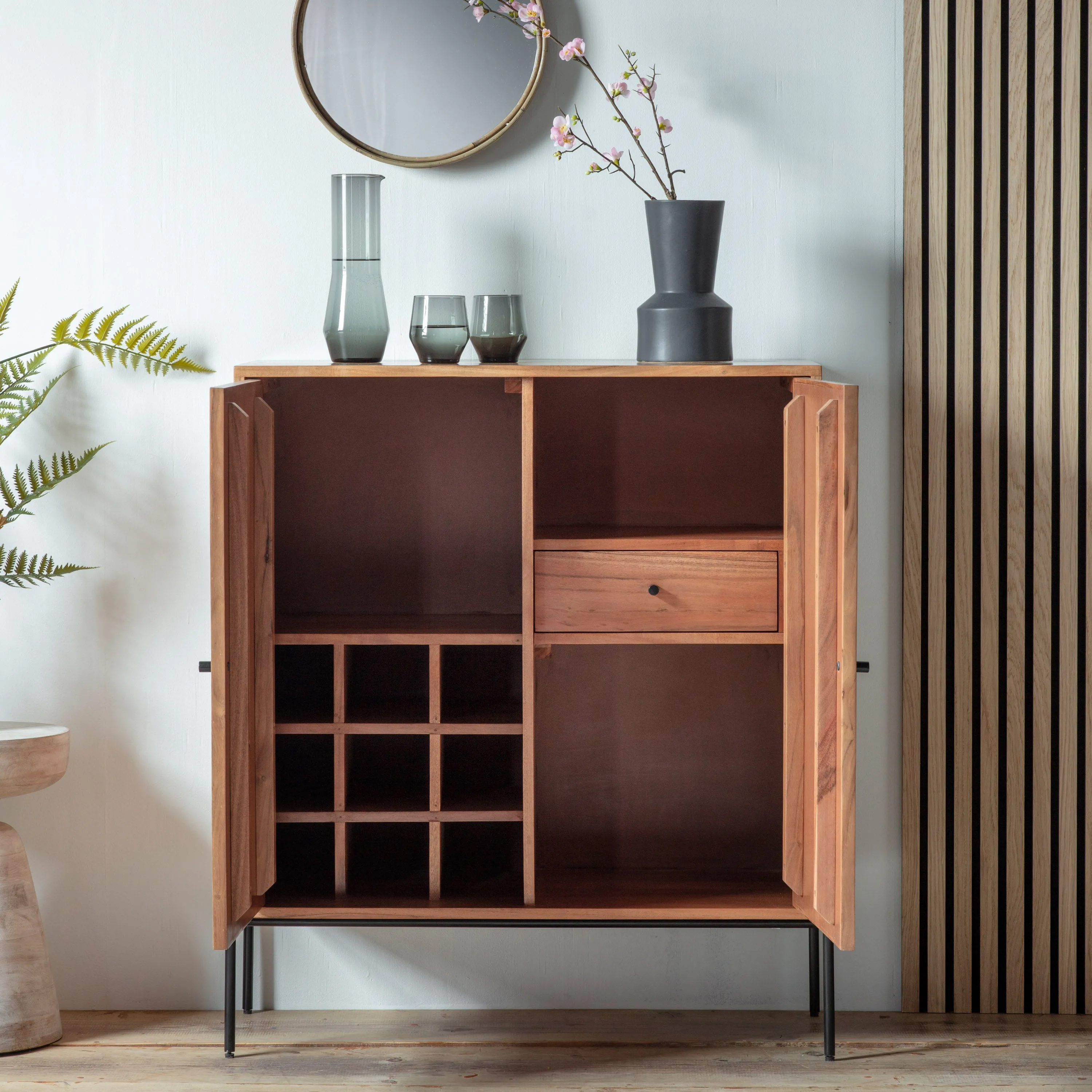 Amos Oklahoma 2 Door Drinks Cabinet