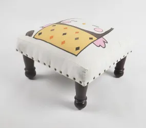Baby Bird Embroidery Upholstered Stool