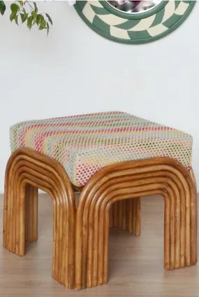 BAMBOO CUSHION OTTOMAN