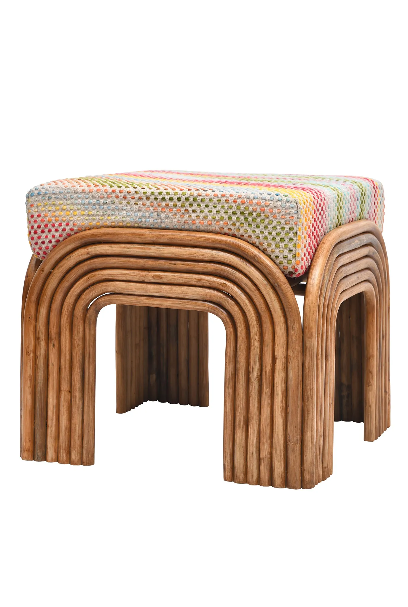 BAMBOO CUSHION OTTOMAN