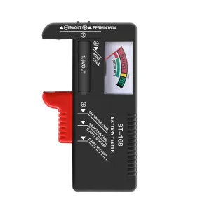 Battery Tester, Universal Battery Checker Small Battery Testers for AAA AA C D 9V 1.5V Button Cell Household Batteries Model BT-168