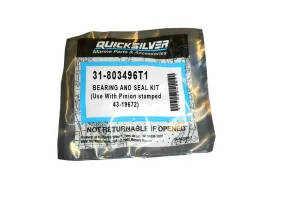 BEARING AND SEAL KIT 
(Use With Pinion stamped 43-19672) 31-803496T1    Mercury Mariner Spares & Parts