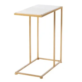 Bella Marble Top Sofa Table Gold Small