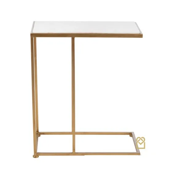 Bella Marble Top Sofa Table Gold Small
