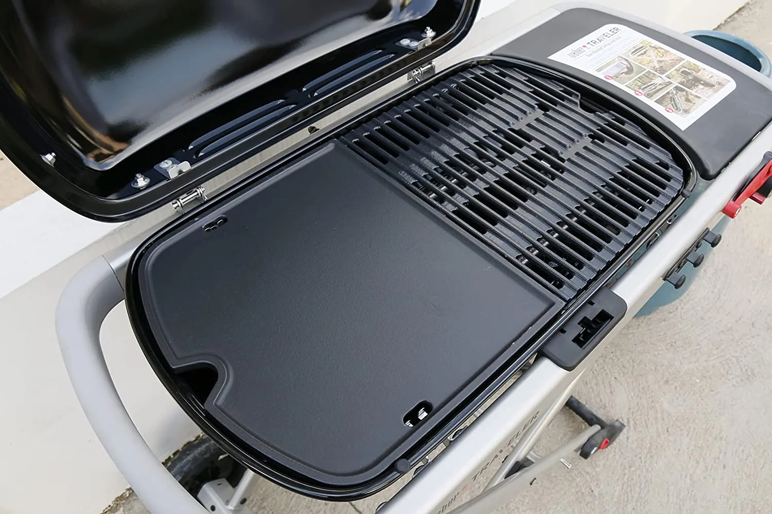 Cast Iron Cooking Griddle for Weber 9010001 Traveler Portable Gas Grill
