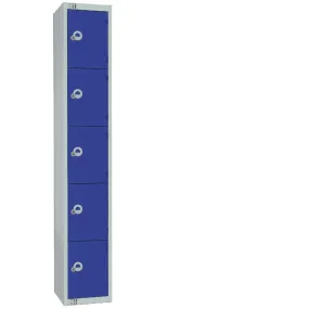 CG617-CLS Elite Five Door Manual Combination Locker Locker Blue with Sloping Top
