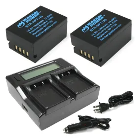 [CLEARANCE] Wasabi Power NP-T125 NPT125 (2 Pack) 10.8V 1200mAh Battery and Dual USB Charger Kit with LCD Display for Fujifilm GFX 50S, GFX 50R, GFX 100, VG-GFX1 Mirrorless Camera
