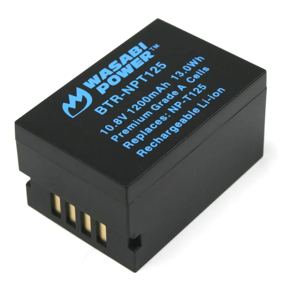 [CLEARANCE] Wasabi Power NP-T125 NPT125 (2 Pack) 10.8V 1200mAh Battery and Dual USB Charger Kit with LCD Display for Fujifilm GFX 50S, GFX 50R, GFX 100, VG-GFX1 Mirrorless Camera