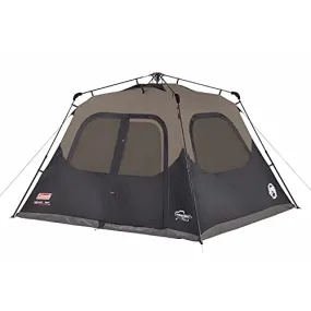 Coleman Camping Tent | 6 Person Cabin Tent with Instant Setup, Brown/Black