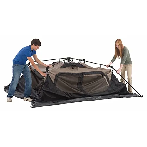 Coleman Camping Tent | 6 Person Cabin Tent with Instant Setup, Brown/Black