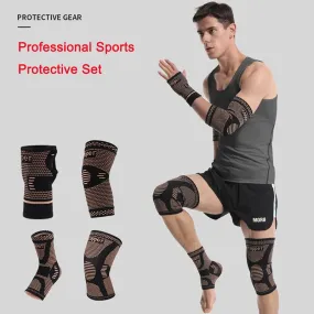 Copper Fiber Compression Sports Gear Set for Fitness & Recovery