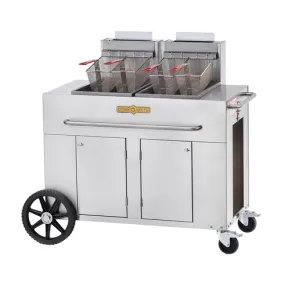 Crown Verity CV-PF-2 Outdoor Gas Fryer - (2) 40 lb Vats | Denson CFE