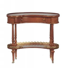 Curved Drinks Table, Walnut