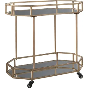 Daymont Bar Cart - Gold Finish