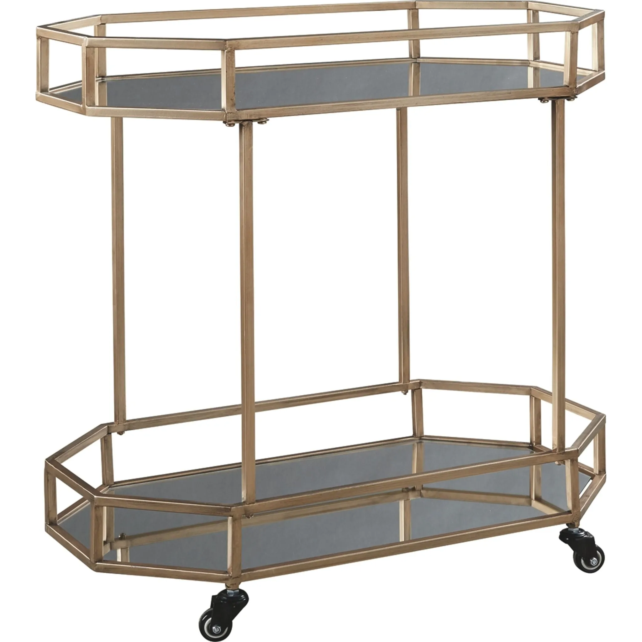 Daymont Bar Cart - Gold Finish