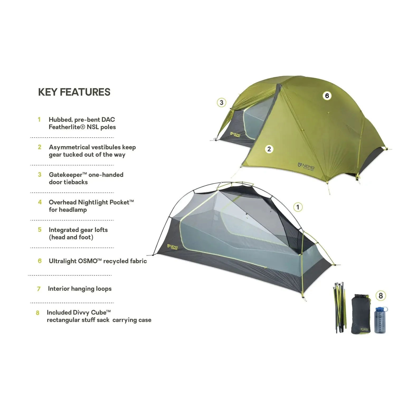 Dragonfly OSMO Ultralight Backpacking Tent 2 Person