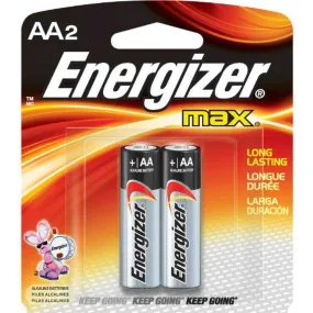 Energizer E91BP-2 AA Size Alkaline General Purpose Battery, AA - Alkaline - 1.5 V DC - 48-2 Packs (96 Batteries Total)