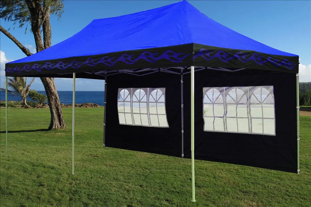F Model 10'x20' Blue Flame - Pop Up Tent Pro