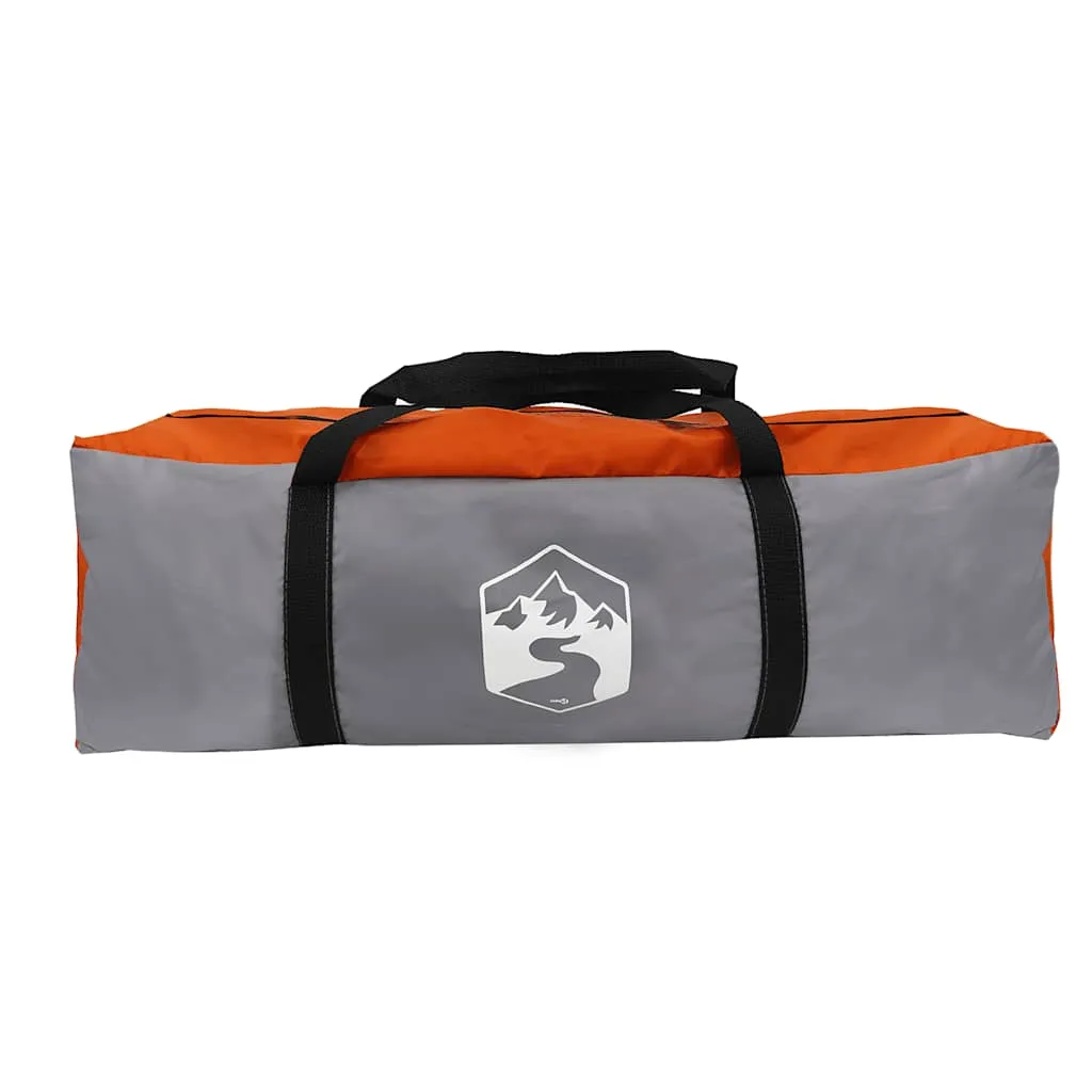 Family Tent Igloo 6-Person Grey and Orange Waterproof