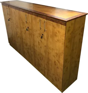 Five Door Tall Two Tone Yew Office Cupboard - 1860T