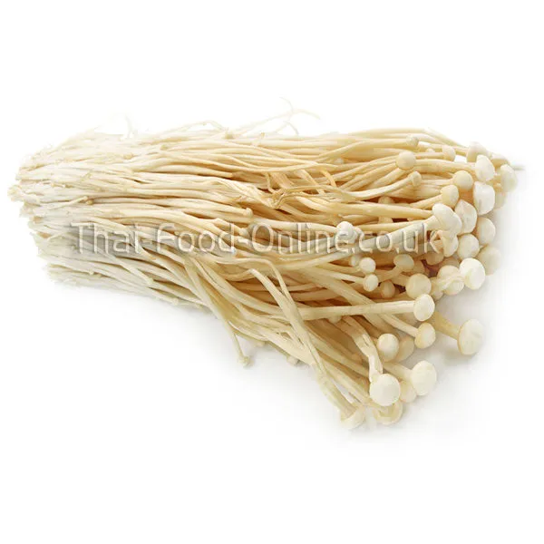 Fresh Enoki Mushrooms (Thai Golden Needle) 100g - Imported Weekly from Thailand