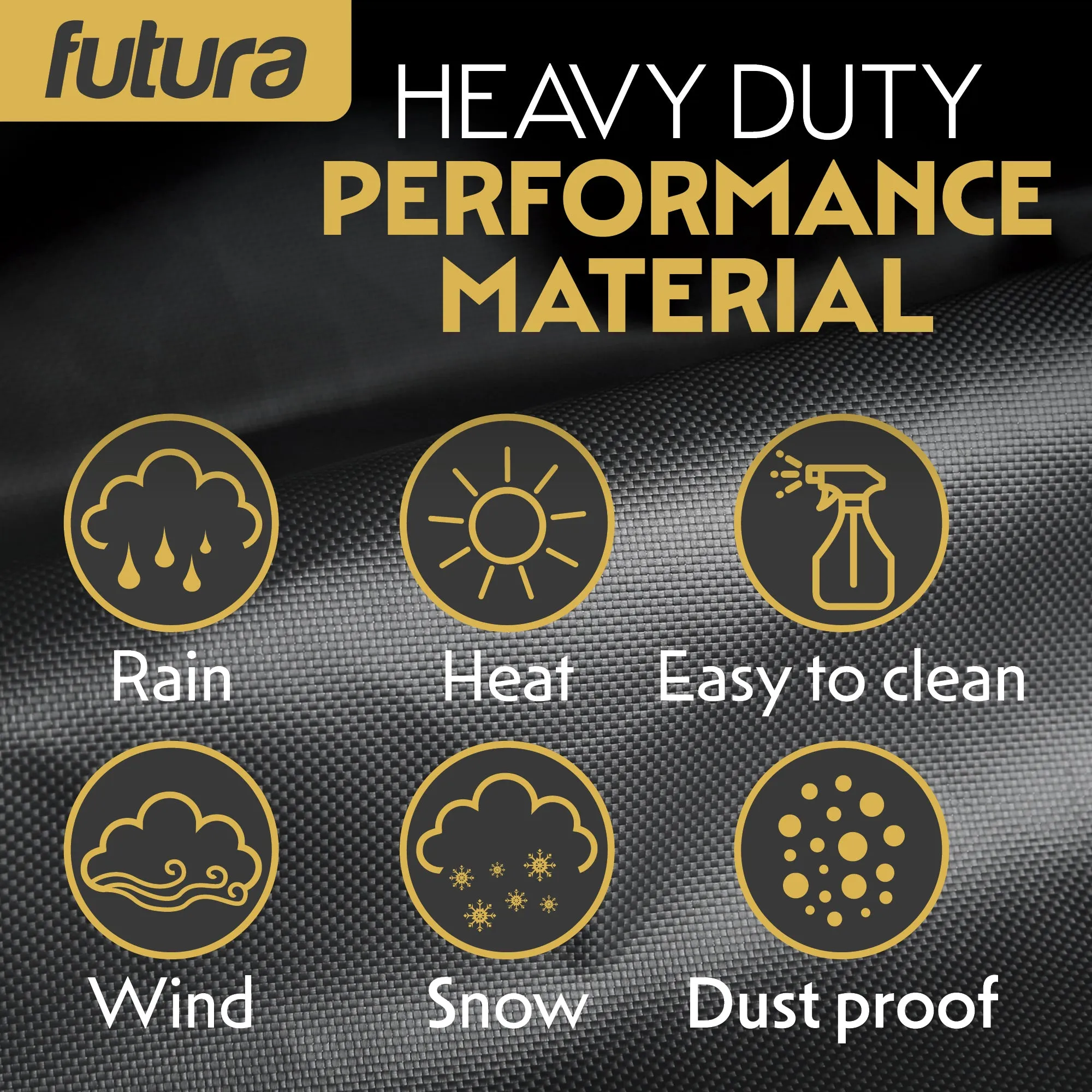 Futura Garden Furniture Cover Weatherproof 270 x 180 x 89cm Rectangular Heavy Duty Rip Resistant Oxford Fabric