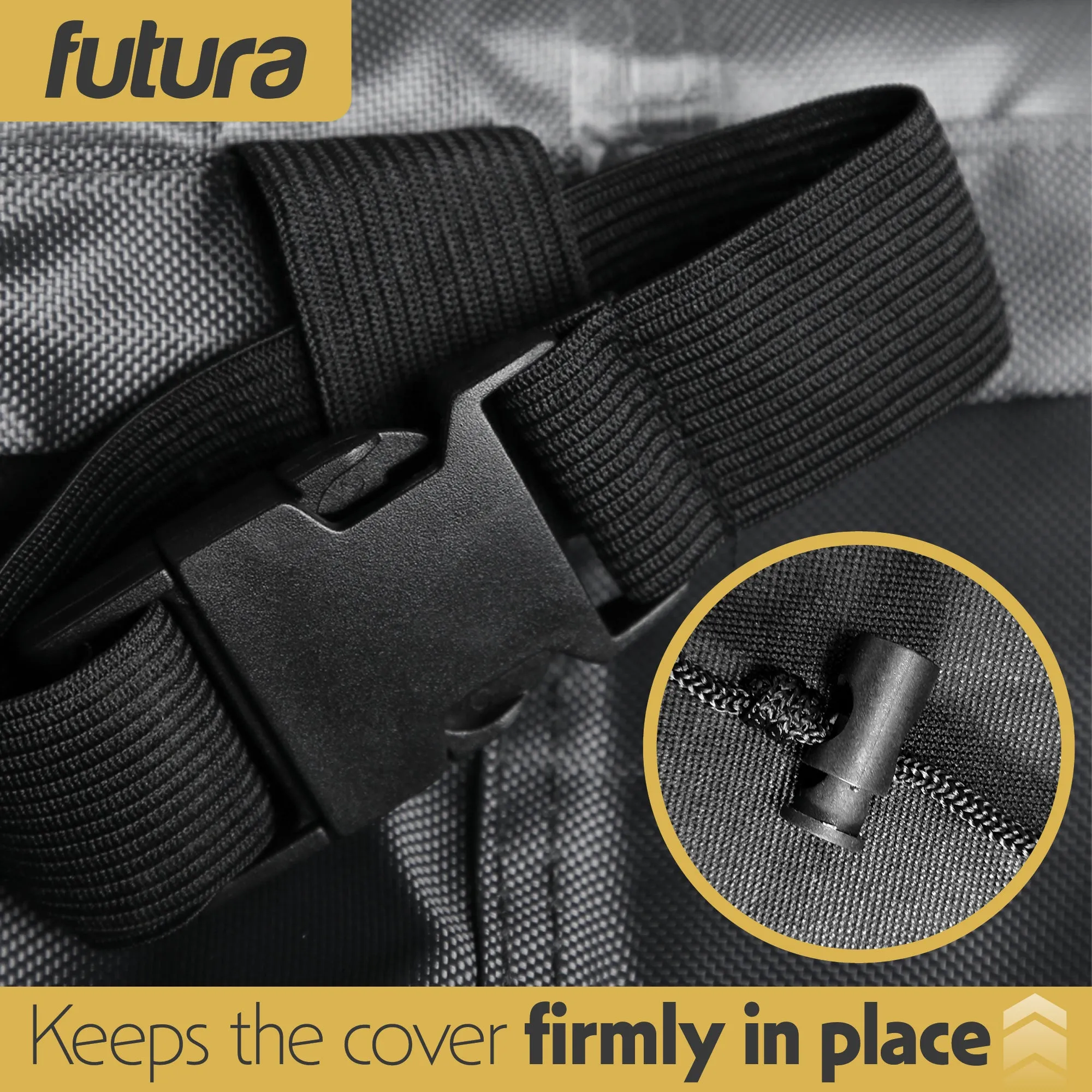 Futura Garden Furniture Cover Weatherproof 270 x 180 x 89cm Rectangular Heavy Duty Rip Resistant Oxford Fabric