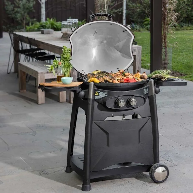 Gasmate Odyssey 2 Burner Trolley BBQ Matt Grey