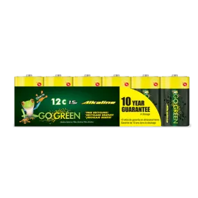 GoGreen Power® Alkaline Batteries C 12pk