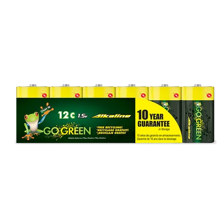 GoGreen Power® Alkaline Batteries C 12pk