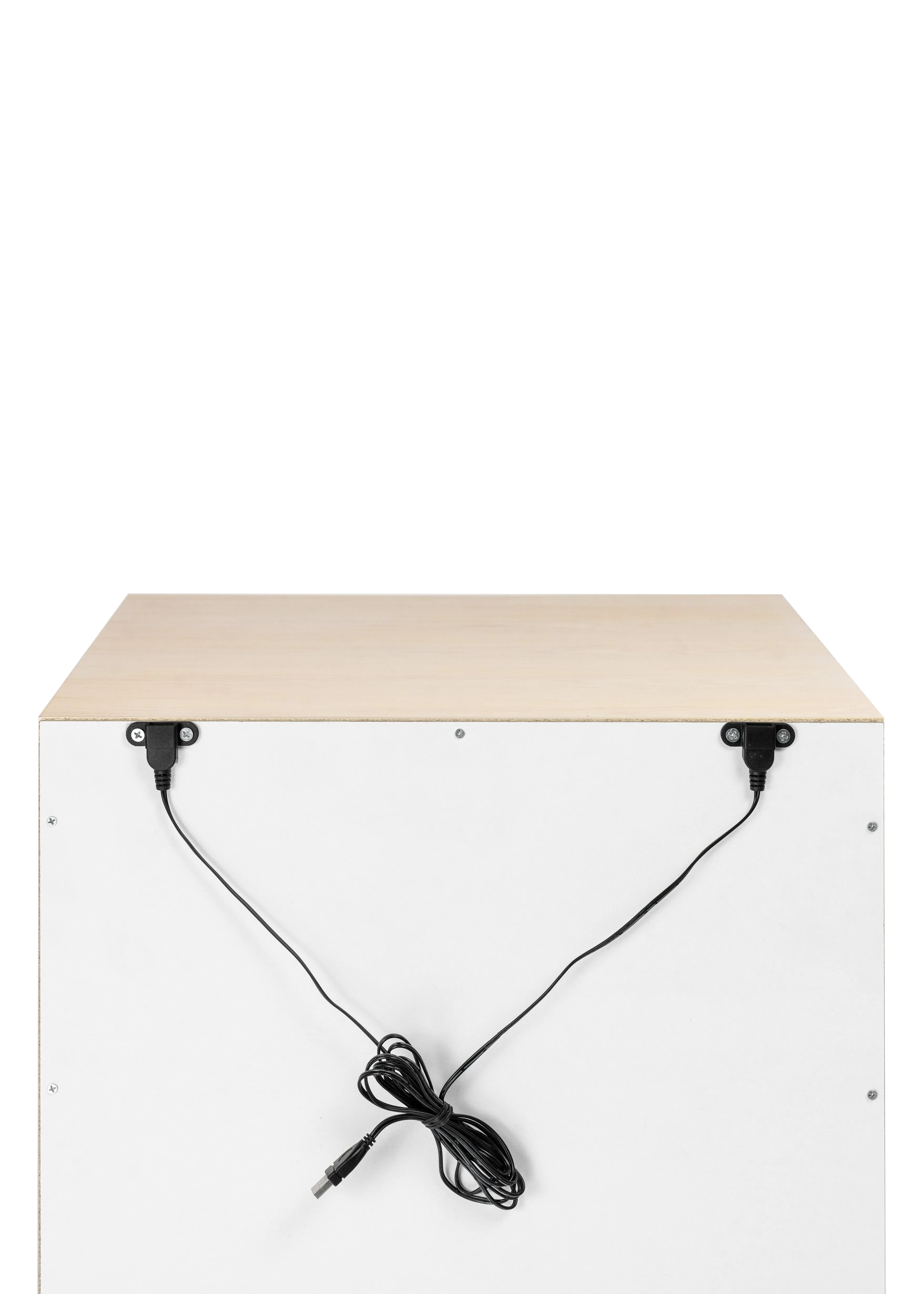 HUDSON NIGHTSTAND WITH USB PORT - WASHED NATURAL/WHITE