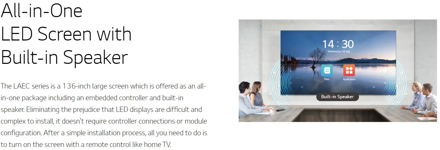 LG LAEC015-GN2 136" LG LED Signage All-in-One Smart Series