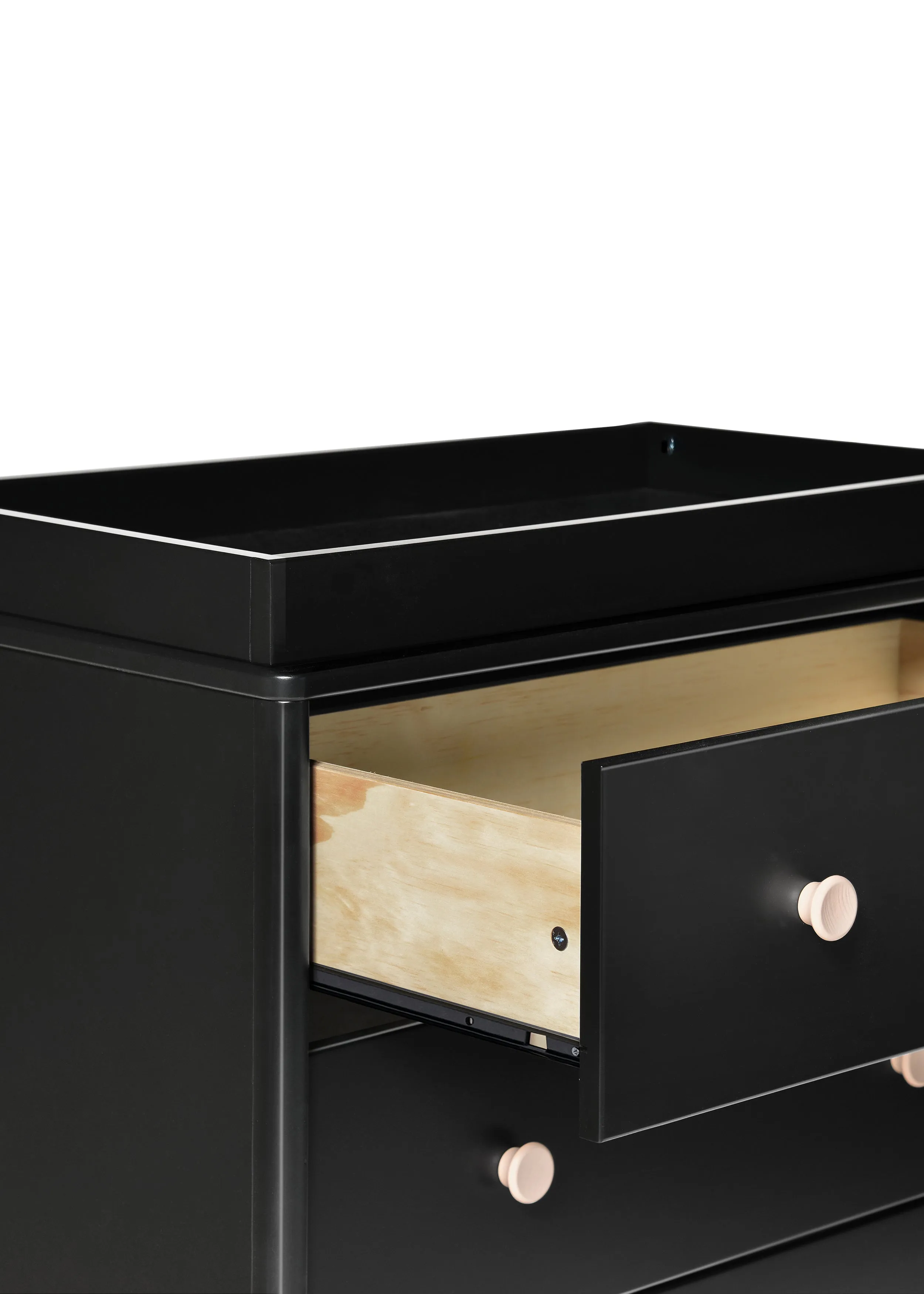 LOLLY 3 DRAWER CHANGER DRESSER - BLACK/WASHED NATURAL