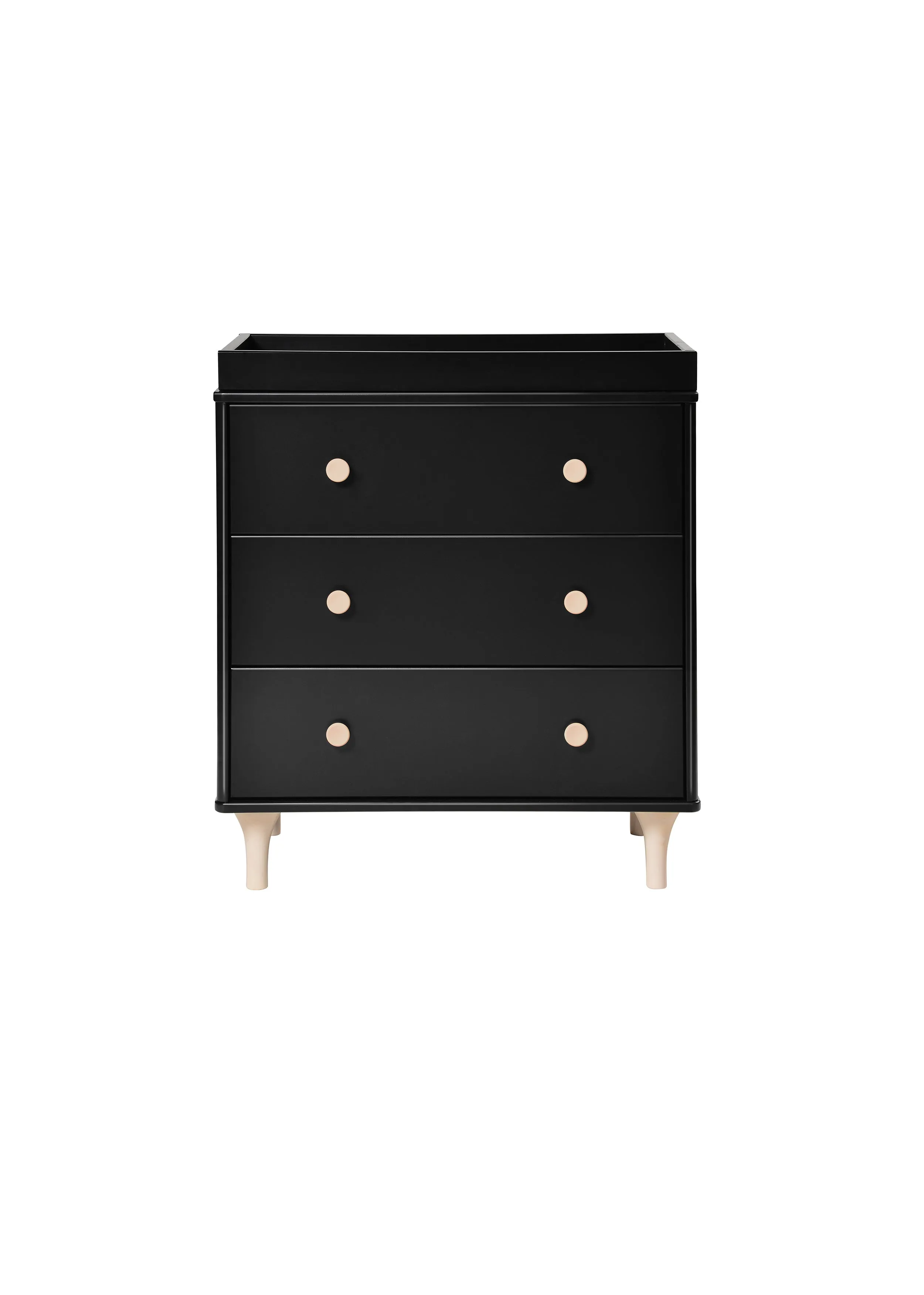 LOLLY 3 DRAWER CHANGER DRESSER - BLACK/WASHED NATURAL