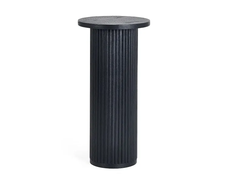 Louis Black Fluted Drinks Table
