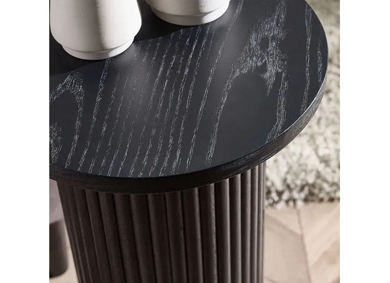 Louis Black Fluted Drinks Table