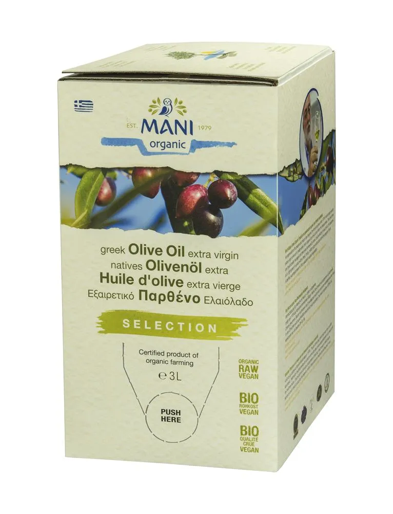 Mani Organic Extra Virgin Olive Oil 3L
