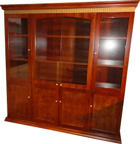 Medium Oak Luxury Bookcase 4 Doors Wide - 1861A-4DR