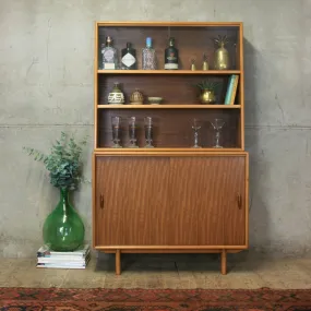 Mid Century Teak Drinks Cabinet / Bookcase – 1110b